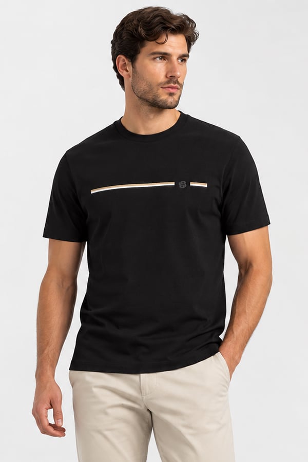 ΜΠΛΟΥΖΑ T-SHIRT BOSS - 001 ΜΑΥΡΟ